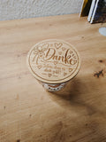 Danke Glas 450 ml mit Holzdeckel | Geschenkidee | optional mit graviertem Deckel | Schön dass es dich gibt | Dankeglas