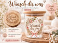 Wünsch dir was Glas 450 ml | Wunschglas mit Holzdeckel | optional gravierter Deckel | Geschenkidee für Wünsche & Erinnerungen