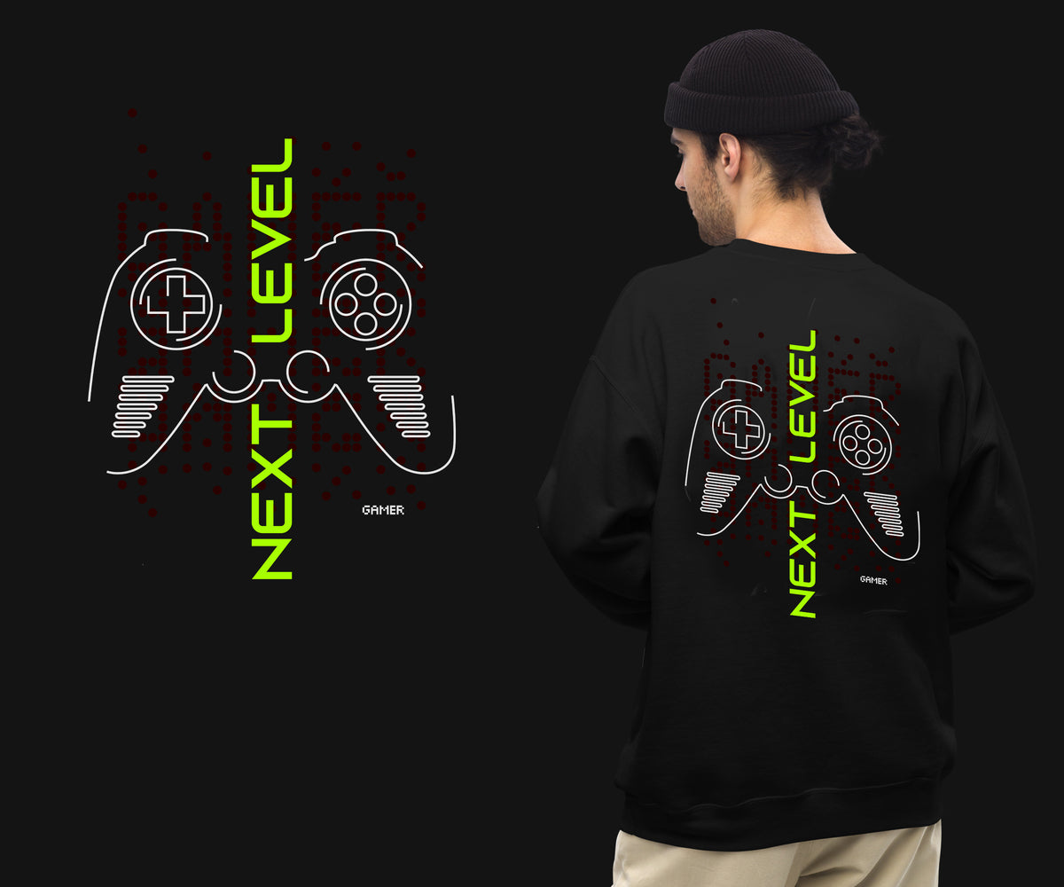Next Level Gamer T-Shirt – Retro Controller Design – Geschenk für Gamer & Zocker – Gaming Streetwear Shirt