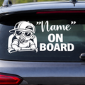 Baby an Bord – Autoaufkleber mit Wunschname | Junge